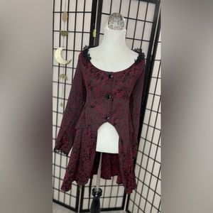 Red pirate style top coat